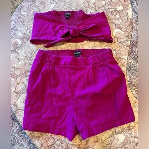 Express two piece short and bralette set